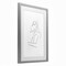 Stupell Industries Sad Female Line Drawing Framed Print Under Glass, design by Martina Pavlova